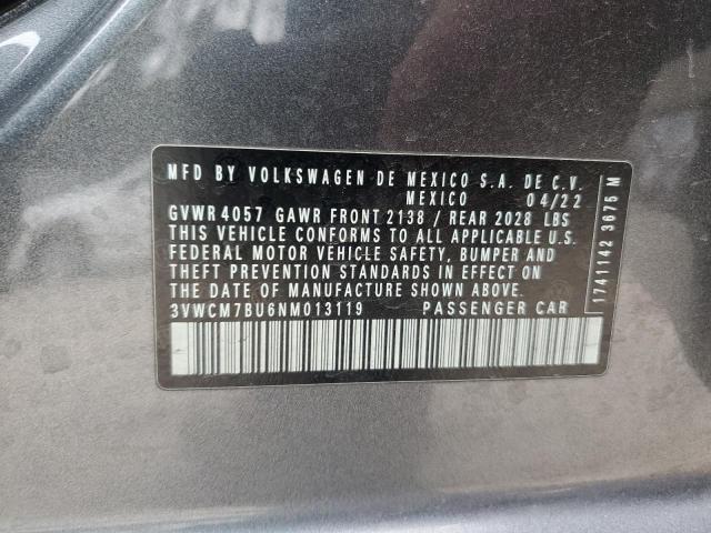 2022 VOLKSWAGEN JETTA S - 3VWCM7BU6NM013119