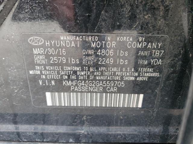 2016 HYUNDAI AZERA KMHFG4JG2GA559705