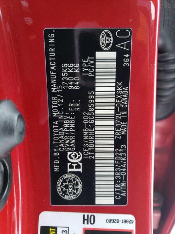 2016 TOYOTA COROLLA L - 2T1BURHE1GC585995
