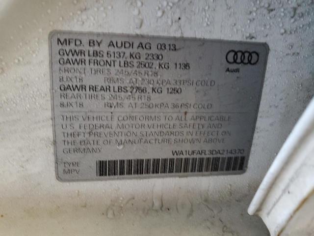 VIN WA1UFAFL3DA214370 2013 Audi A4, Premium Plus no.12