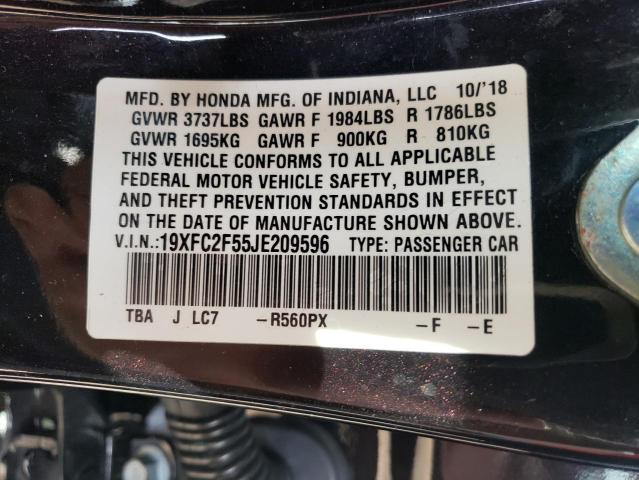 Lot #2461562325 2018 HONDA CIVIC LX salvage car