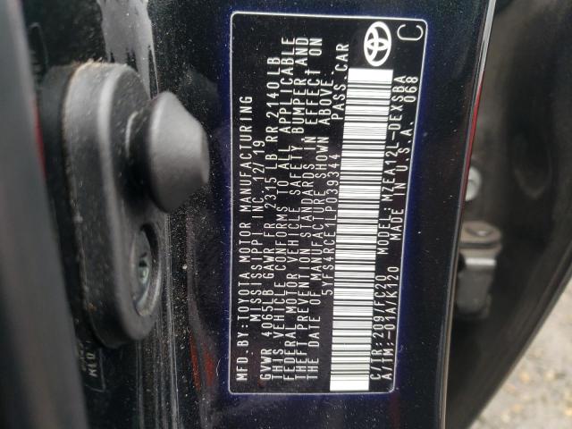 2020 TOYOTA COROLLA SE 5YFS4RCE1LP039344