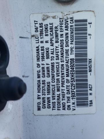2017 HONDA CIVIC LX - 19XFC2F5XHE049208