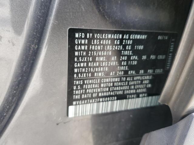 Lot #2404416094 2015 VOLKSWAGEN TIGUAN S salvage car