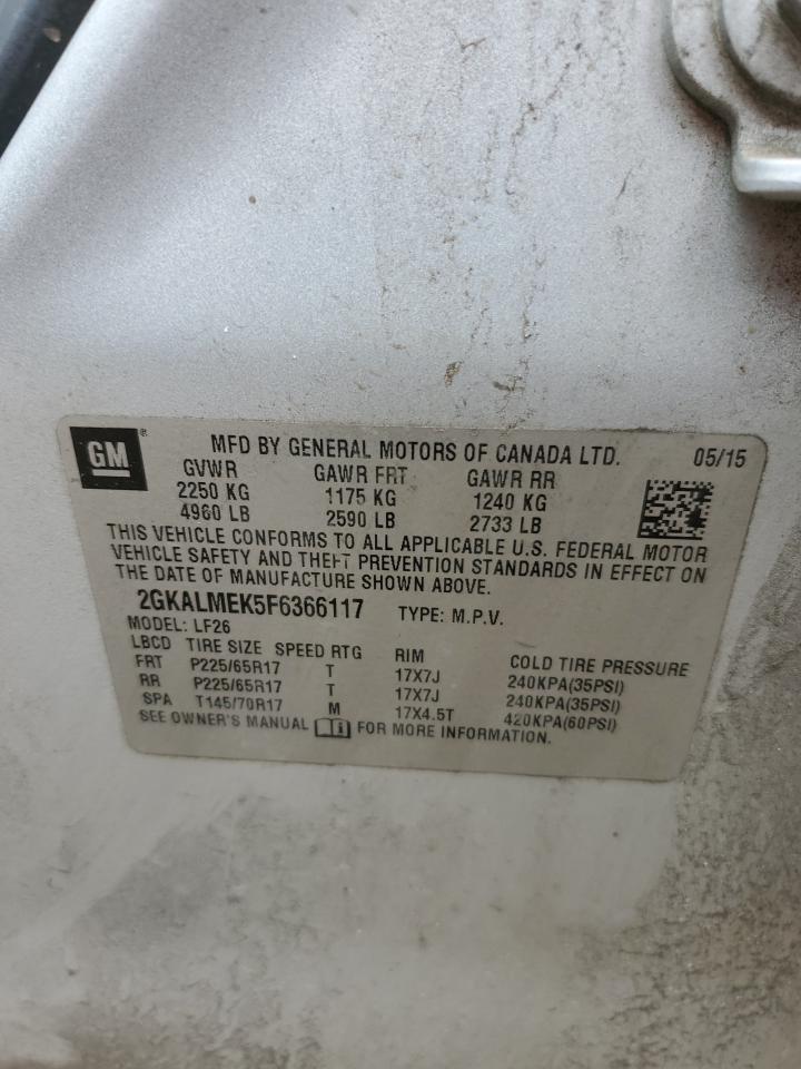 2GKALMEK5F6366117 2015 GMC Terrain Sle