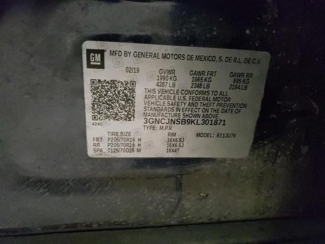 2019 CHEVROLET TRAX LS - 3GNCJNSB9KL301871