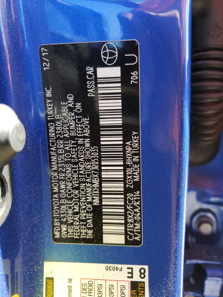 NMTKHMBX7JR053035 2018 Toyota C-Hr Xle