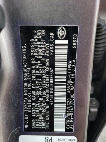 2015 TOYOTA CAMRY LE 4T1BF1FK0FU888557