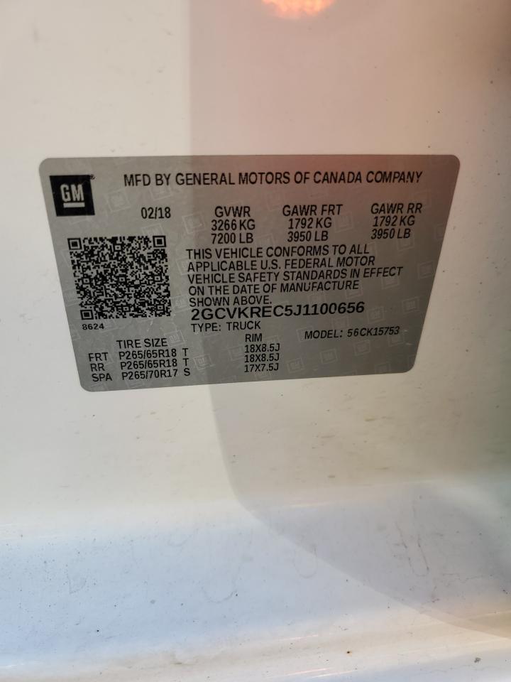 2GCVKREC5J1100656 CHEVROLET ALL Models 2018