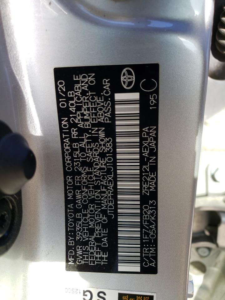 JTDEPRAEXLJ101383 TOYOTA COROLLA 2020