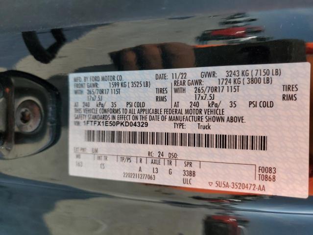2023 FORD F150 SUPER 1FTFX1E50PKD04329