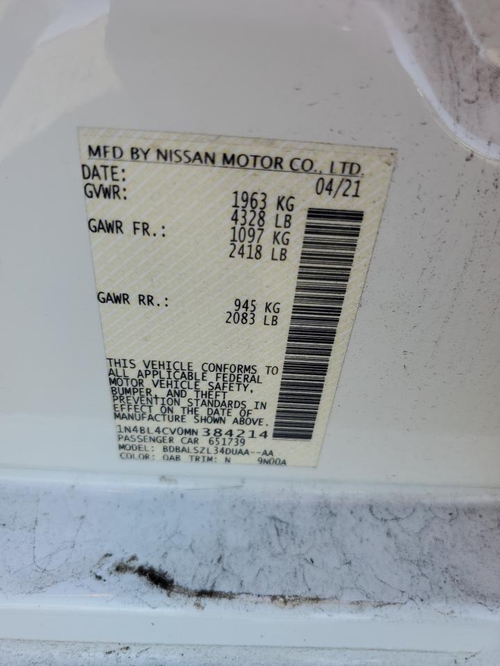 1N4BL4CV0MN384214 NISSAN ALTIMA 2021