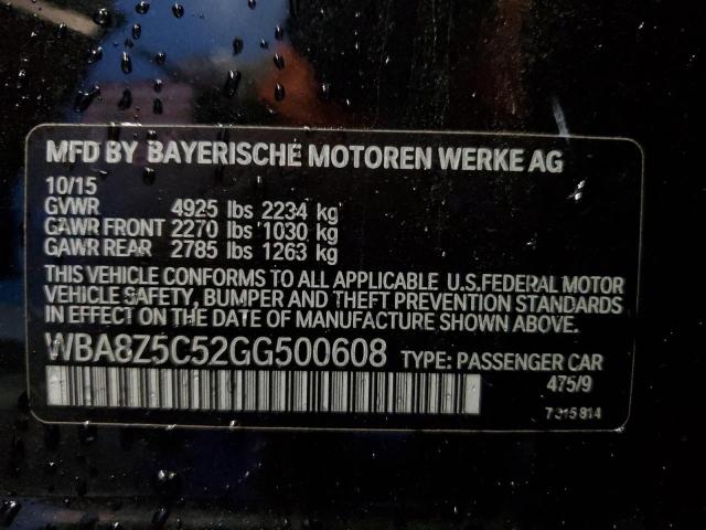 2016 BMW 328 Xigt Sulev VIN: WBA8Z5C52GG500608 Lot: 43168214