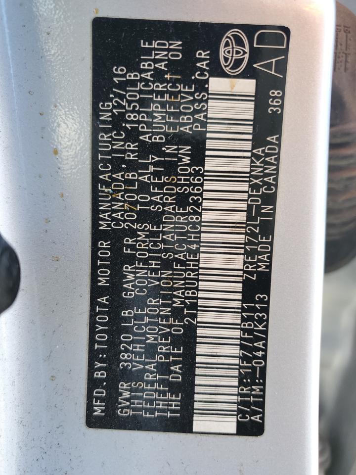 2T1BURHE4HC823663 2017 Toyota Corolla L