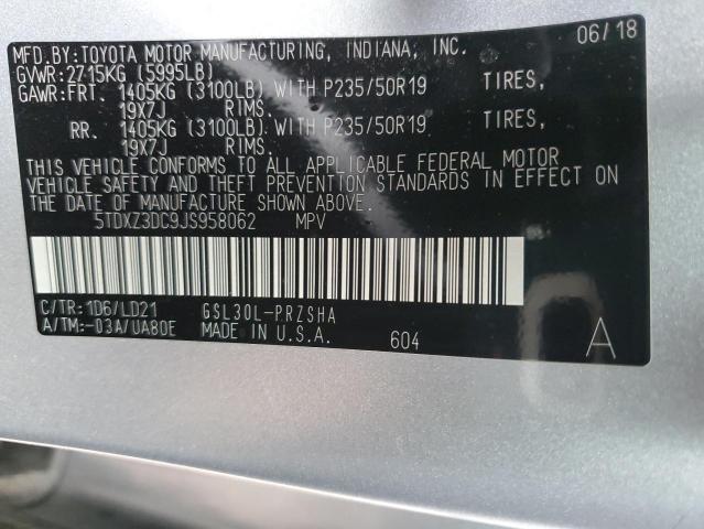 2018 TOYOTA SIENNA SE 5TDXZ3DC9JS958062