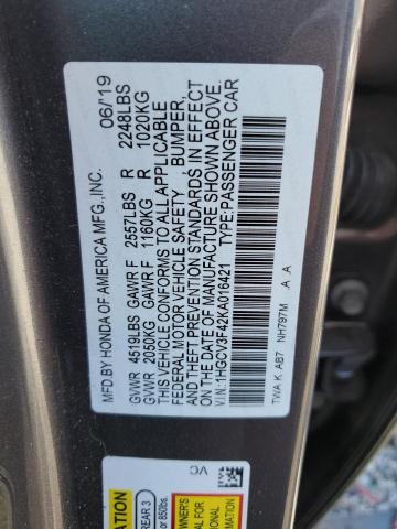 2019 HONDA ACCORD HYB - 1HGCV3F42KA016421
