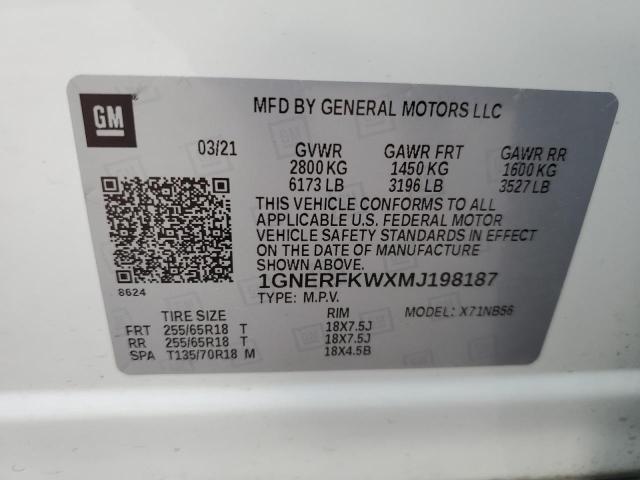 2021 CHEVROLET TRAVERSE L 1GNERFKWXMJ198187