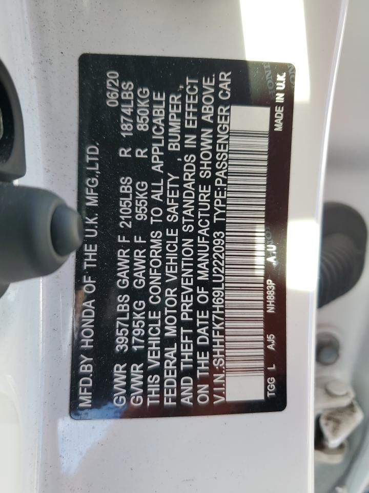 SHHFK7H69LU222093 HONDA CIVIC 2020