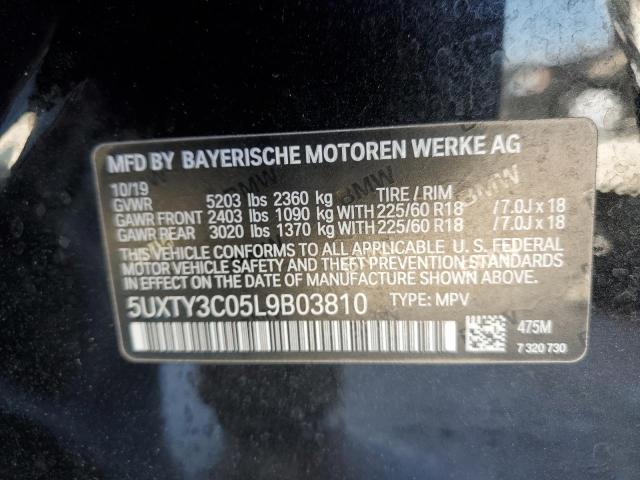 5UXTY3C05L9B03810 2020 BMW X3, photo no. 13