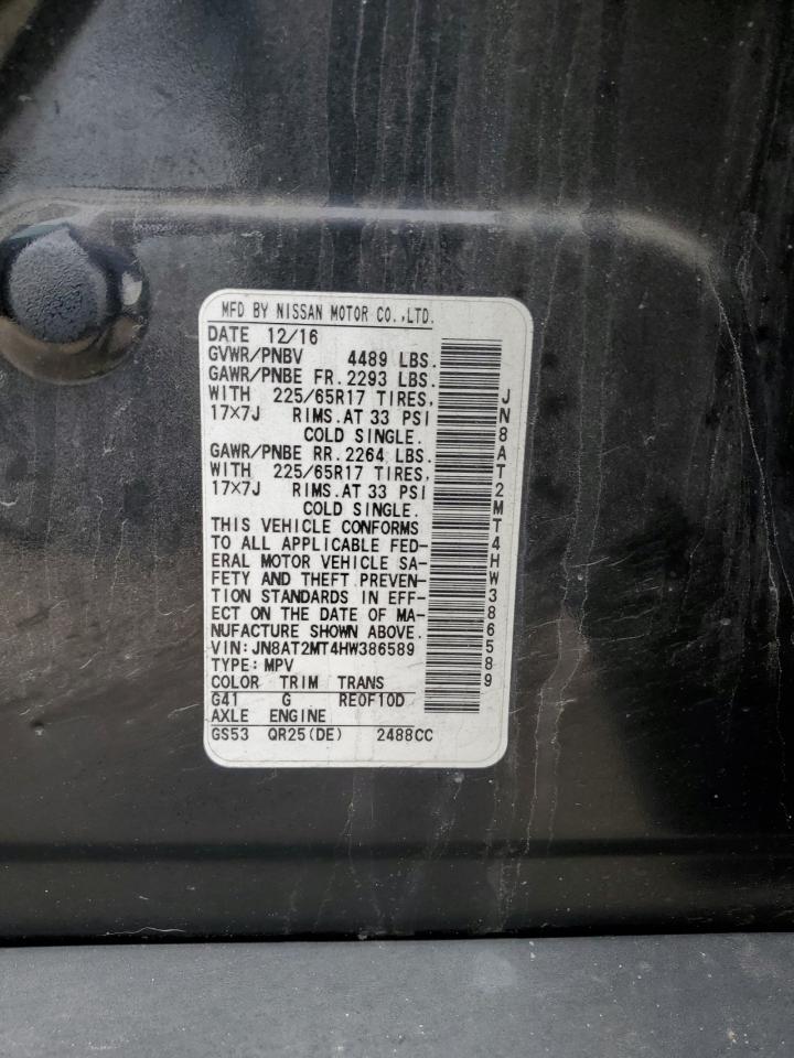 JN8AT2MT4HW386589 NISSAN ROGUE 2017