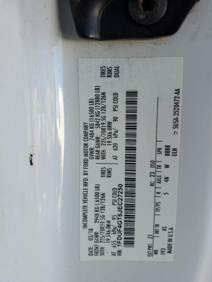 1FDUF4GT6JEC27250 FORD F450 2018