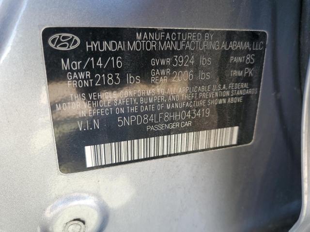 2017 HYUNDAI ELANTRA SE 5NPD84LF8HH043419