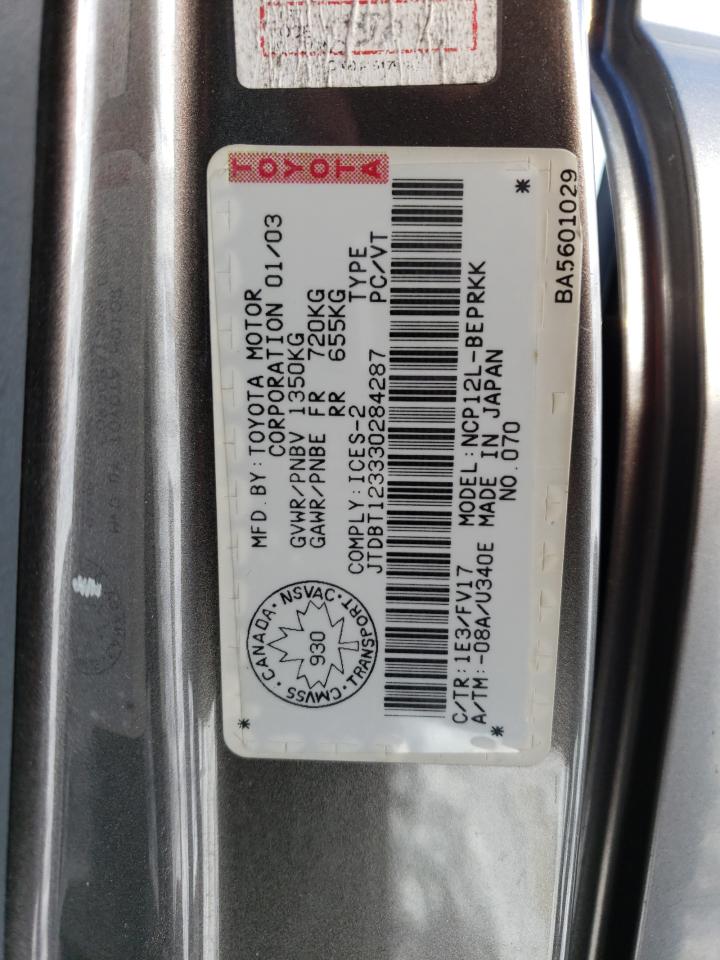 JTDBT123330284287 2003 Toyota Echo