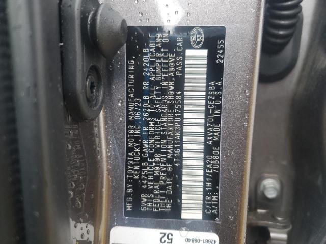 2023 TOYOTA CAMRY SE N 4T1G11AK3PU175584