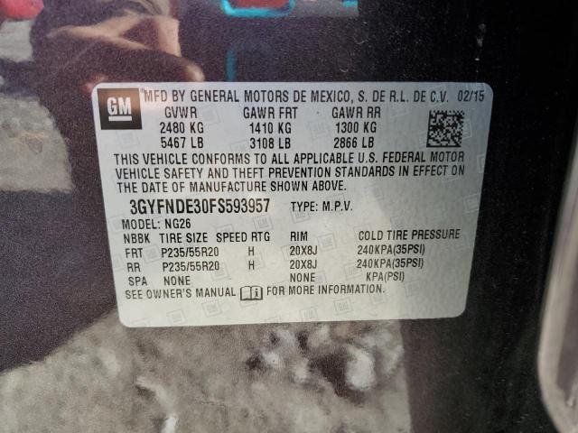 2015 CADILLAC SRX PREMIU 3GYFNDE30FS593957