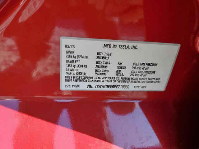 2023 TESLA MODEL Y 7SAYGDEE6PF710030