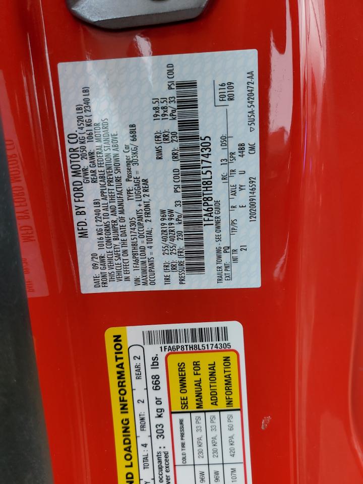 1FA6P8TH8L5174305 FORD ALL Models 2020