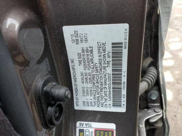 2016 HONDA CR-V TOURI 5J6RM4H90GL022637