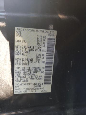 2016 NISSAN MURANO S 5N1AZ2MG3GN148391