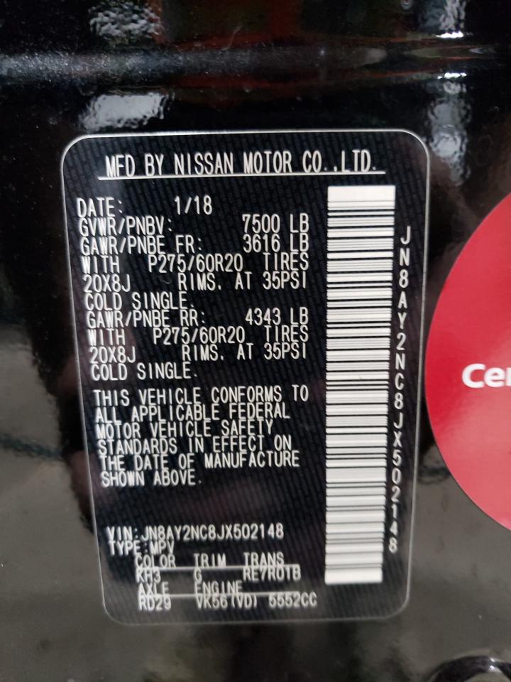 JN8AY2NC8JX502148 NISSAN ARMADA 2018