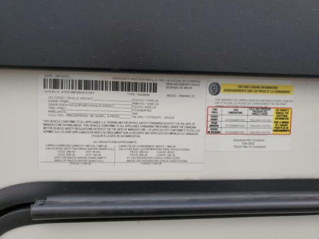 VIN 3GCUKTEC2FG320246 2022 KEYSTONE MONTANA no.10