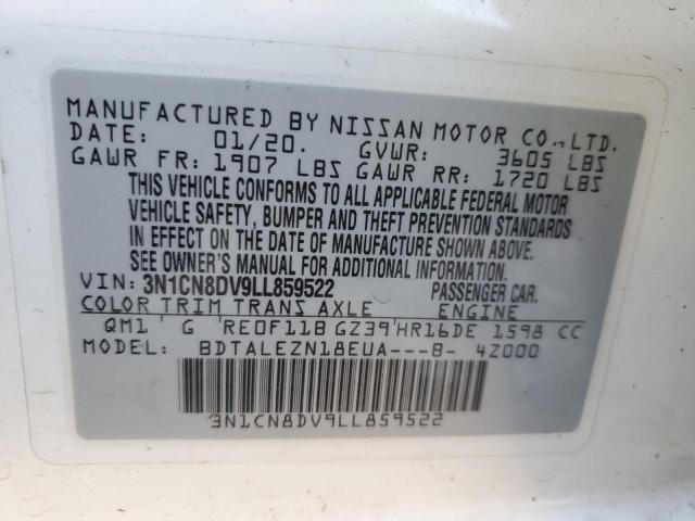 2020 NISSAN VERSA S - 3N1CN8DV9LL859522