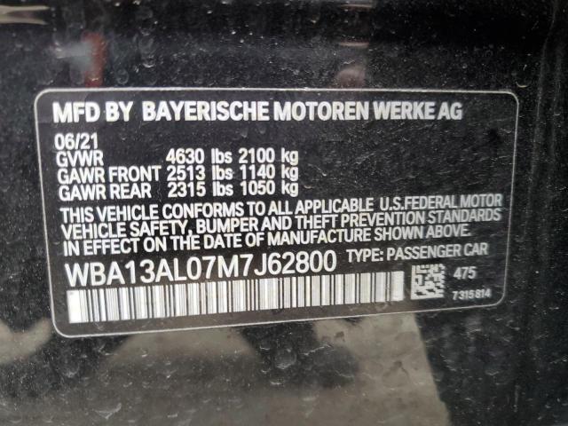 VIN WBA13AL07M7J62800 2021 BMW 2 Series, M235XI no.12