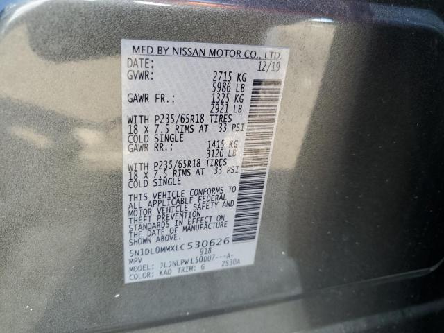 2020 Infiniti Qx60 Luxe VIN: 5N1DL0MMXLC530626 Lot: 43805774