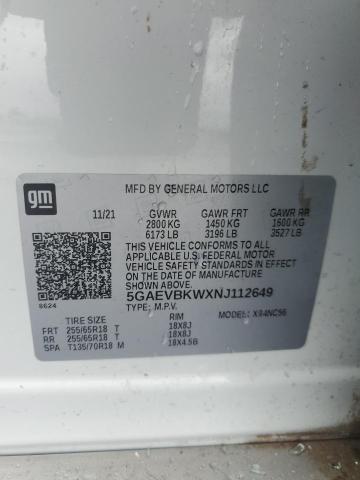 Image 12 of 2022 Buick Enclave salvage vehicle - Lot #41496964 at Copart