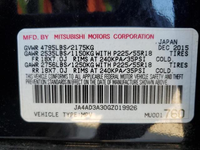 2016 MITSUBISHI OUTLANDER JA4AD3A30GZ019926