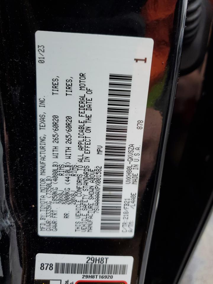 7SVAAAAAXPX001582 TOYOTA SEQUOIA 2023