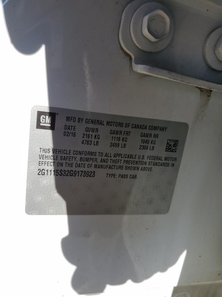 2G1115S32G9173923 CHEVROLET IMPALA 2016