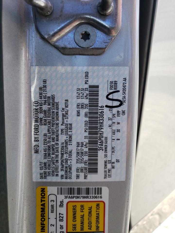 3FA6P0H79HR330616 FORD FUSION 2017