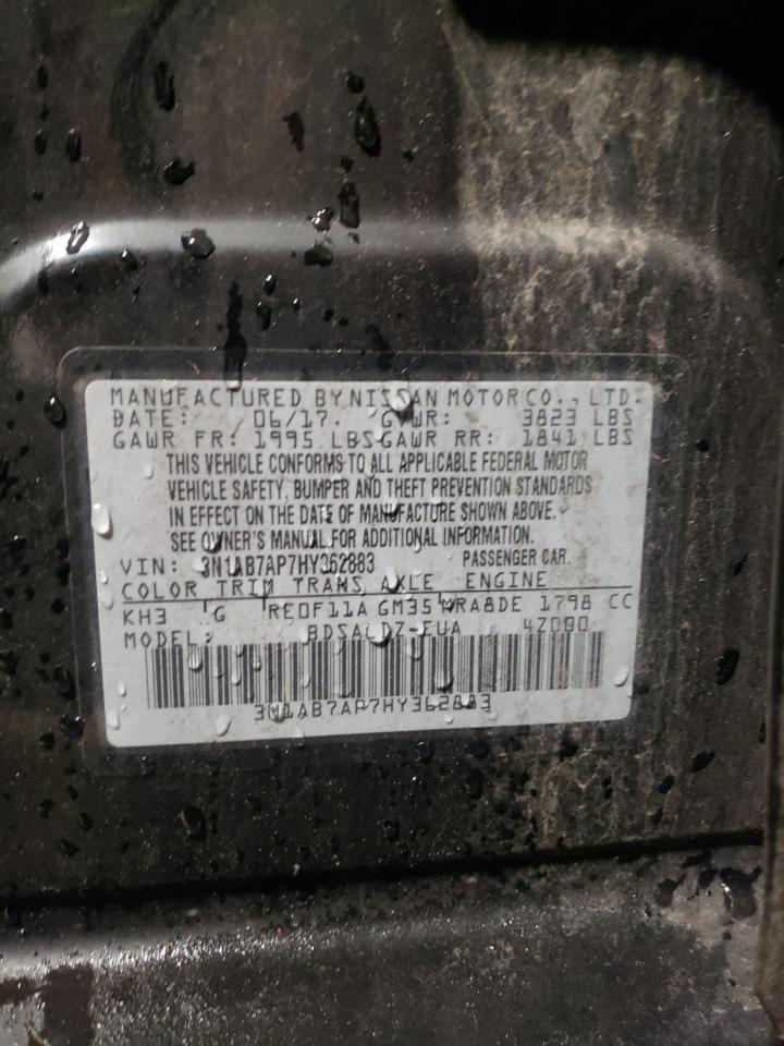 3N1AB7AP7HY362883 NISSAN SENTRA 2017