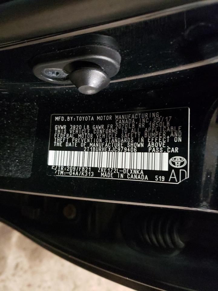 2T1BURHEXJC979406 TOYOTA COROLLA 2018