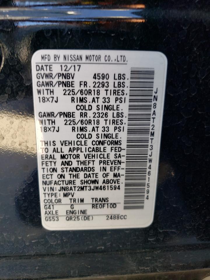 JN8AT2MT3JW461594 NISSAN ROGUE 2018