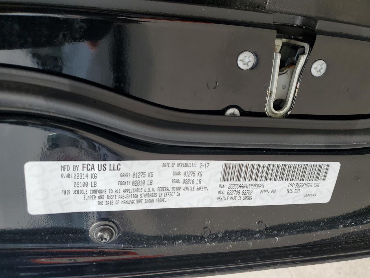 2C3CCAAG4HH593623 2017 Chrysler 300 Limited