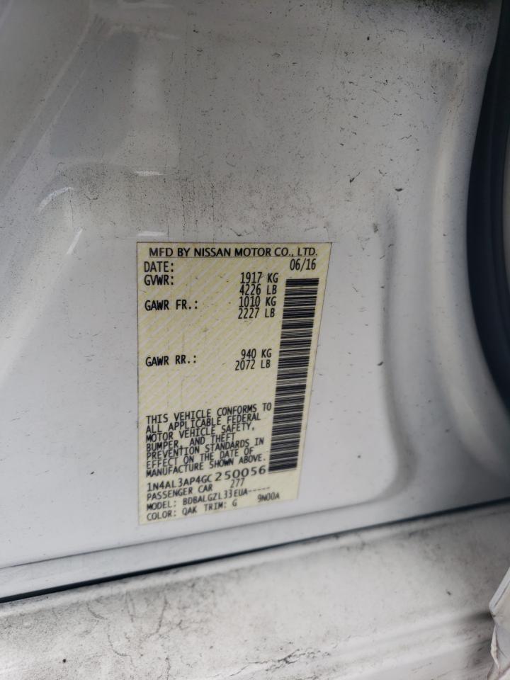 1N4AL3AP4GC250056 NISSAN ALTIMA 2016