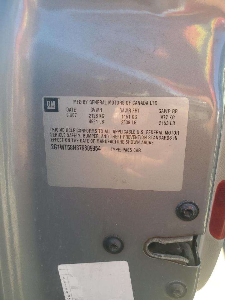 2G1WT58N379309954 2007 Chevrolet Impala Lt