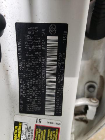 2021 TOYOTA CAMRY LE 4T1C11AK7MU470892